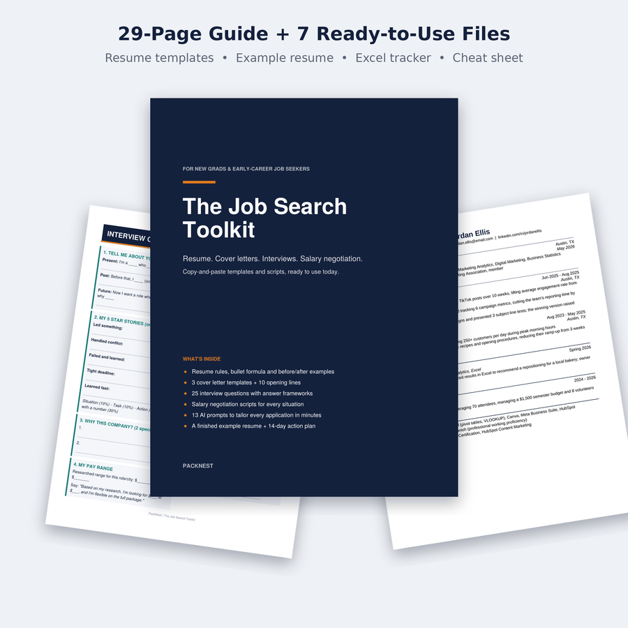 The Job Search Toolkit guide, resume templates and cheat sheet